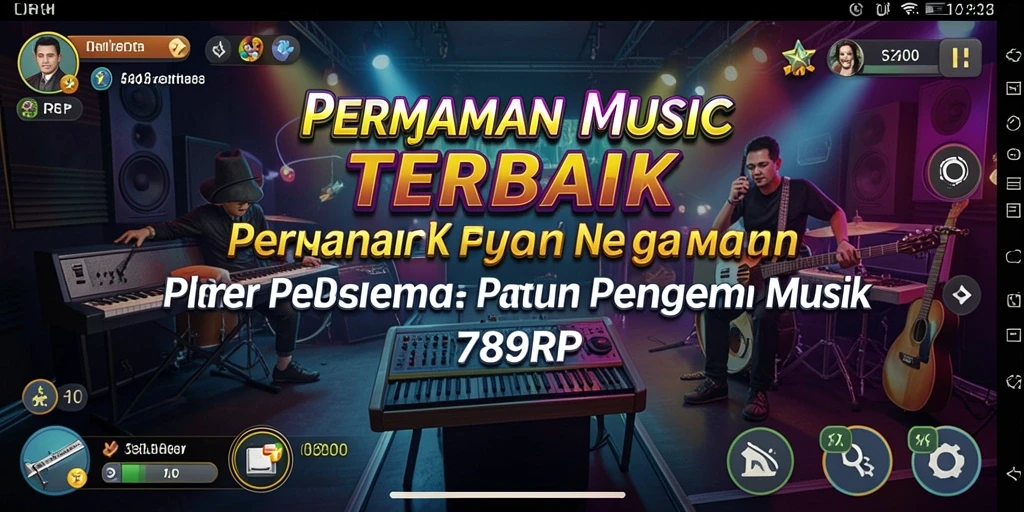 Tampilan gameplay <strong>789RP</strong> yang menampilkan interaksi pengguna dengan musik.