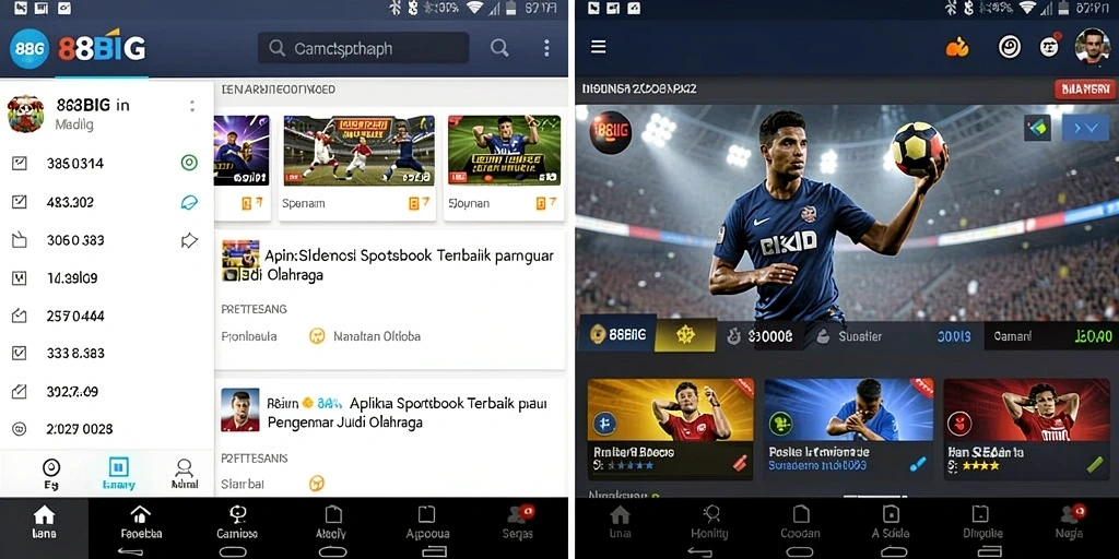 Screenshot gameplay <strong>88BIG</strong> menunjukkan fitur taruhan olahraga yang menarik.