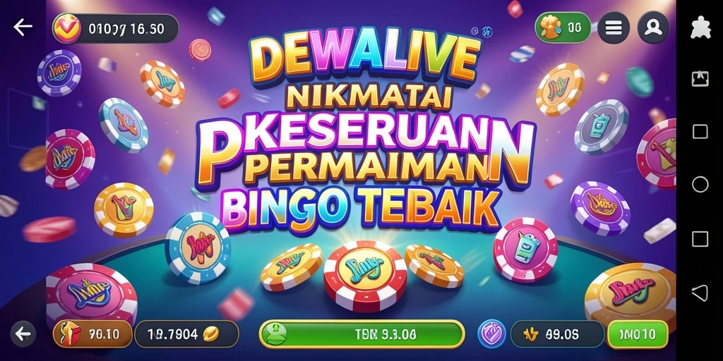 Screenshot permainan DEWALIVE menunjukkan gameplay bingo yang seru dan interaktif.