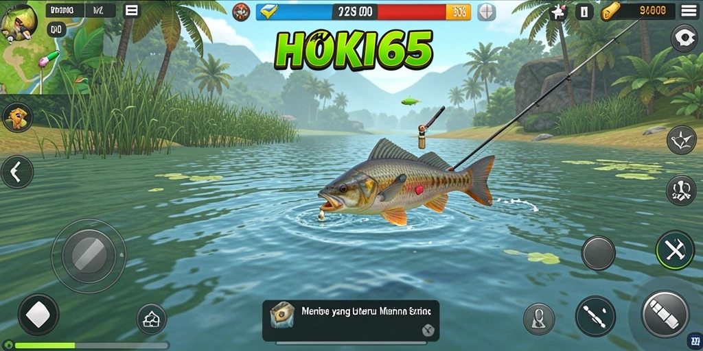 Tangkapan ikan besar dalam gameplay HOKI65 yang menantang.