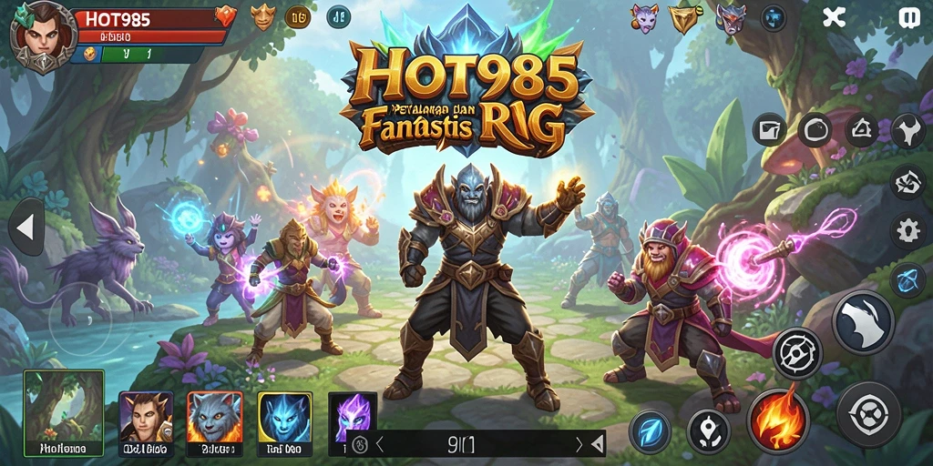 Tampilan gameplay HOT985 yang penuh aksi RPG.