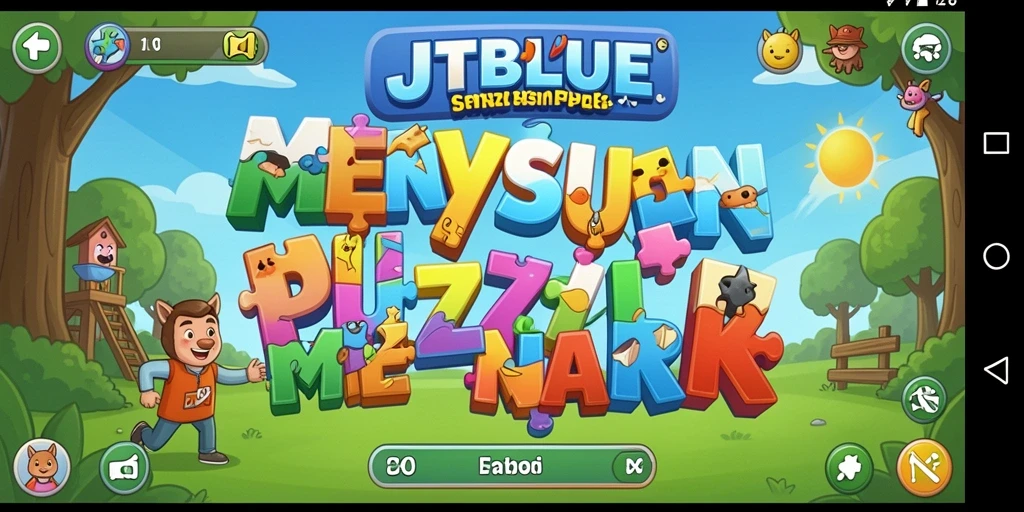Gameplay JTBLUE dengan berbagai tantangan puzzle yang menawan.