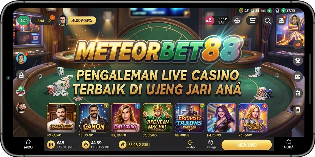 Gameplay langsung METEORBET88 dengan dealer profesional dan interaksi nyata.