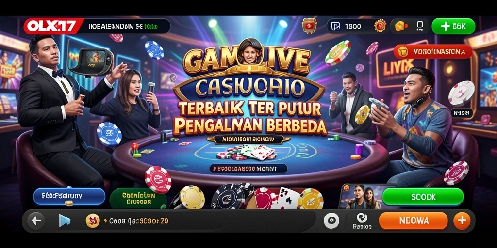 Tampilan gameplay Live Casino yang memukau di OLX17.