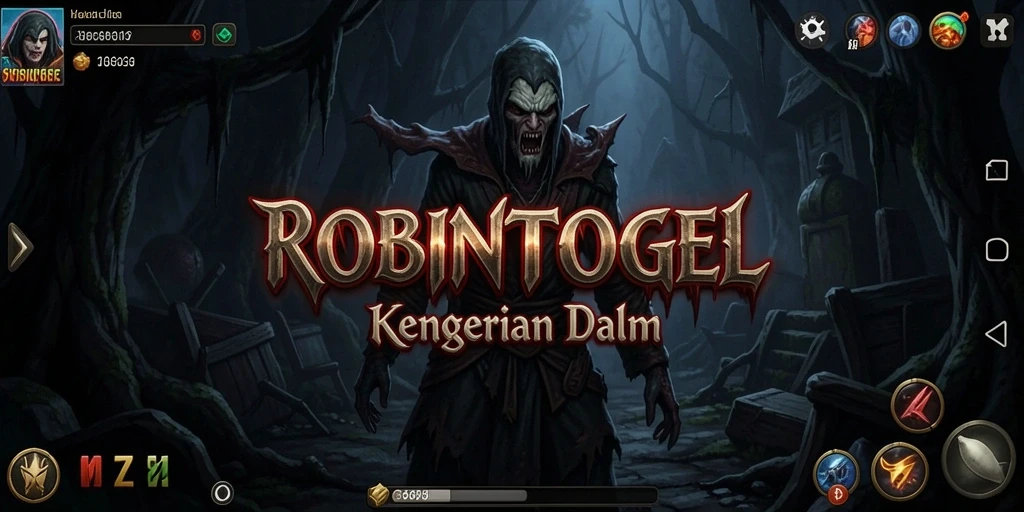 Tampilkan gameplay menegangkan ROBINTOGEL dengan elemen horor yang mendalam.