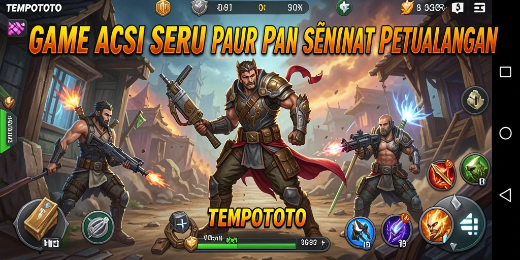 Tampilan gameplay seru dari TEMPOTOTO dengan aksi mendebarkan.