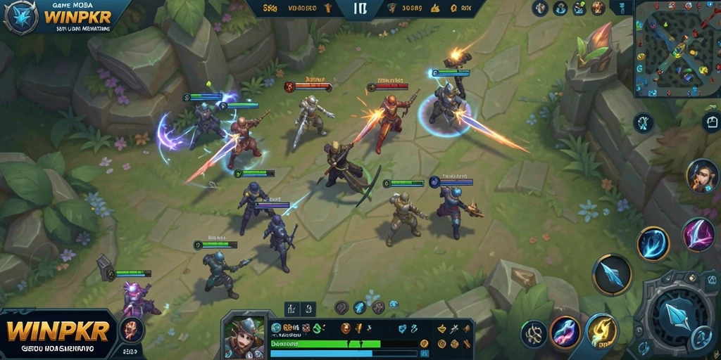 Screenshot gameplay WINPKR menampilkan aksi pertempuran yang seru.