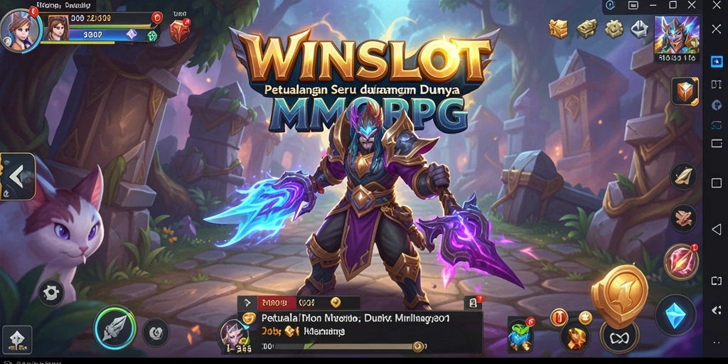 Screenshot gameplay WINSLOT yang menampilkan aksi seru di dunia MMORPG.